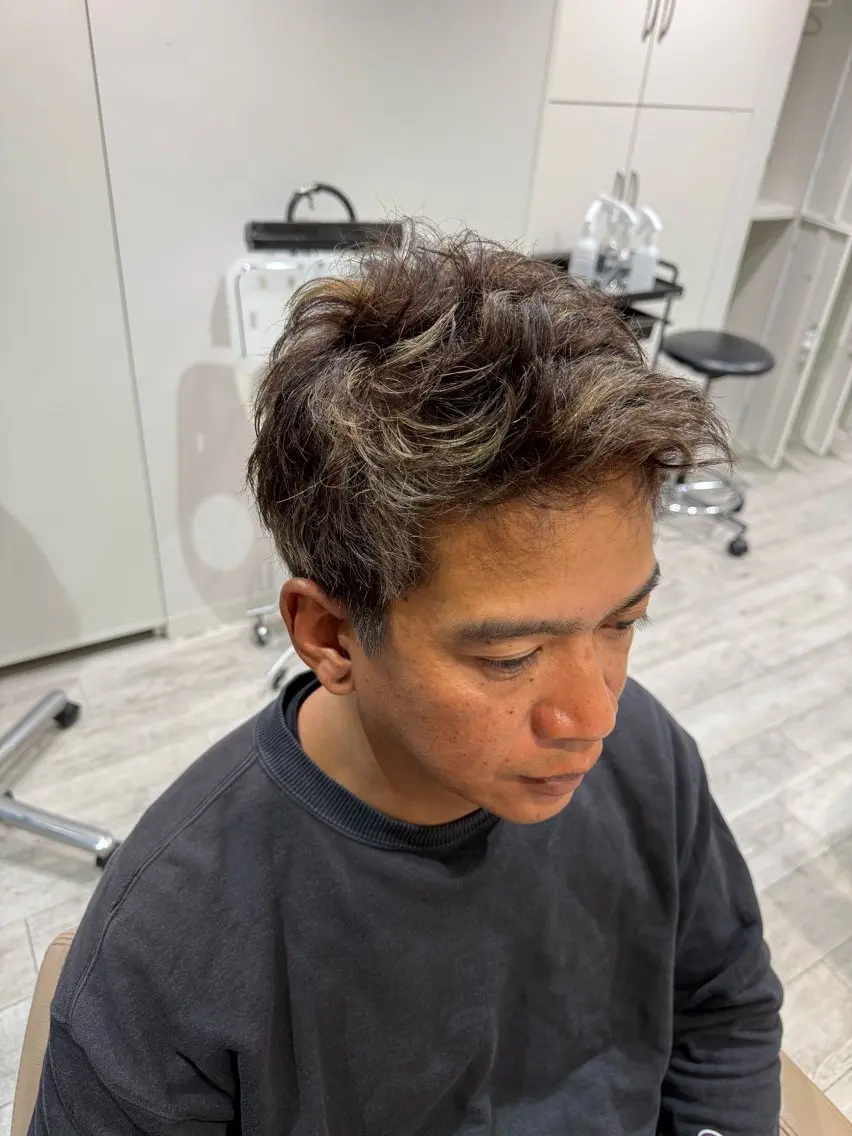 カラー メンズ デザインカラー 🎀mika モデル募集中🎀のヘアスタイル