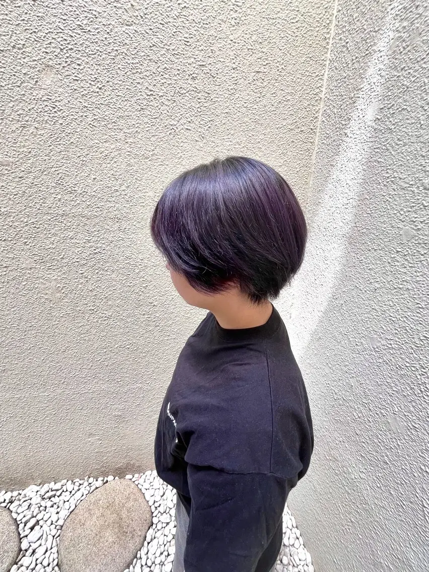カラー ブリーチ ラベンダーカラー ヘアカラー FERIA池田 神原萌花のヘアスタイル
