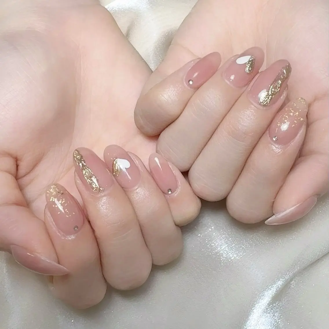 メンズ ネイル メンズ韓国風 アートネイル オーロラネイル ガーリー キラキラネイル ハンドネイル Nail salon 木にいるのネイルデザイン