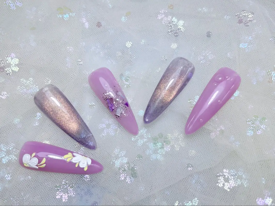 ネイル ハンドネイル H3 Nail Tsuki🦋💙のネイルデザイン