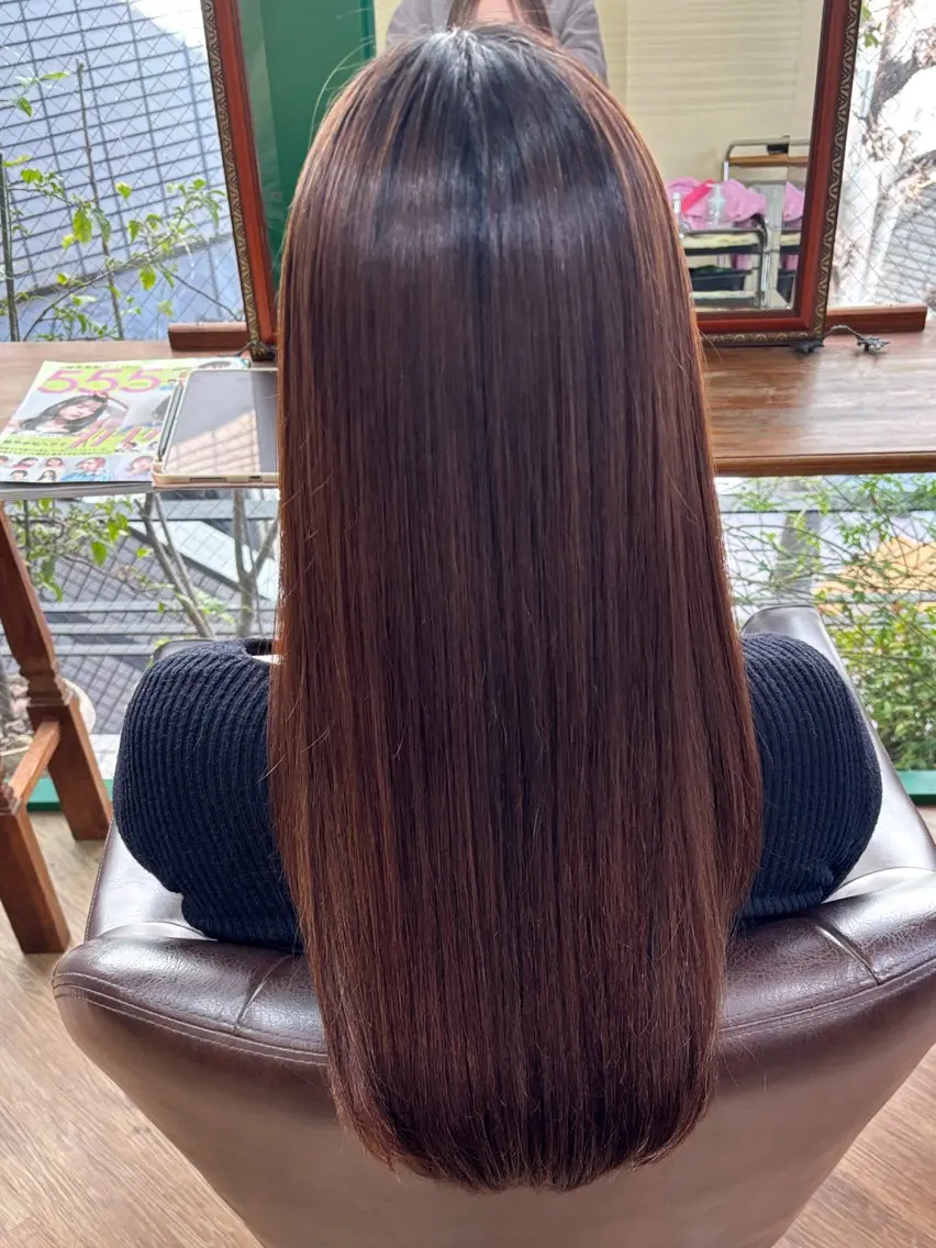 ロング 縮毛矯正 トリートメント . kanokoのヘアスタイル