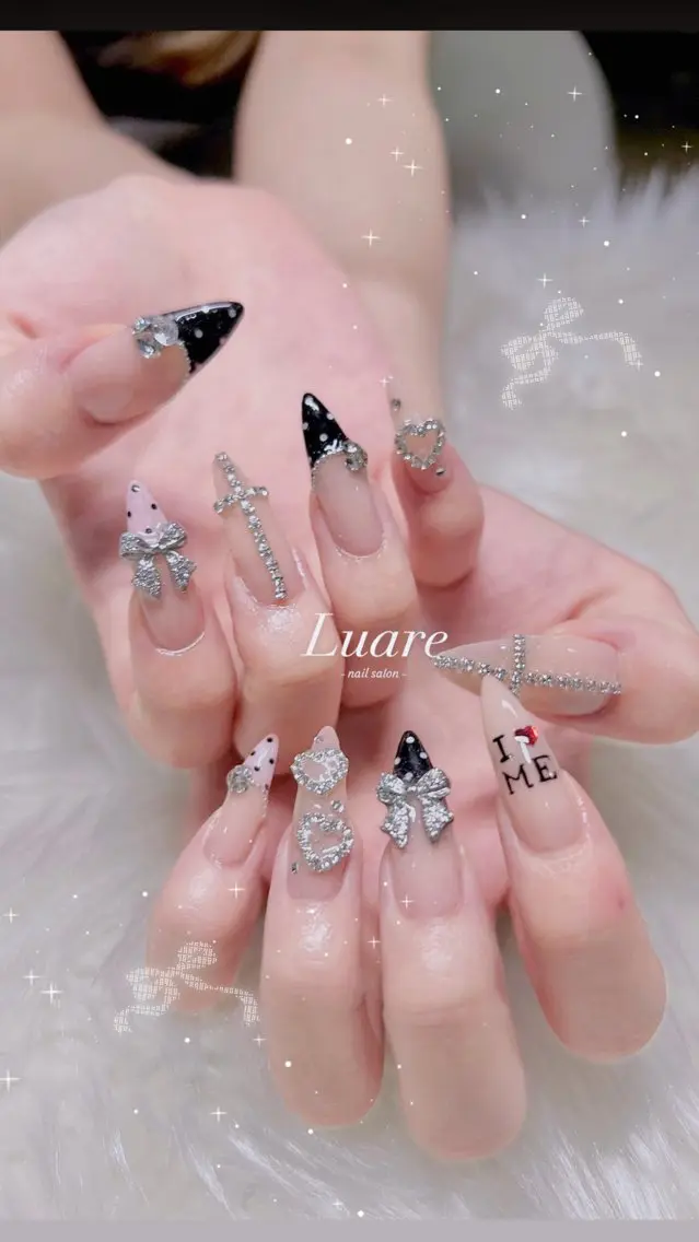 ネイル アートネイル ジェルネイル 韓国ネイル パラジェル ハンドネイル NailSalon Luare 大阪本町のネイルデザイン