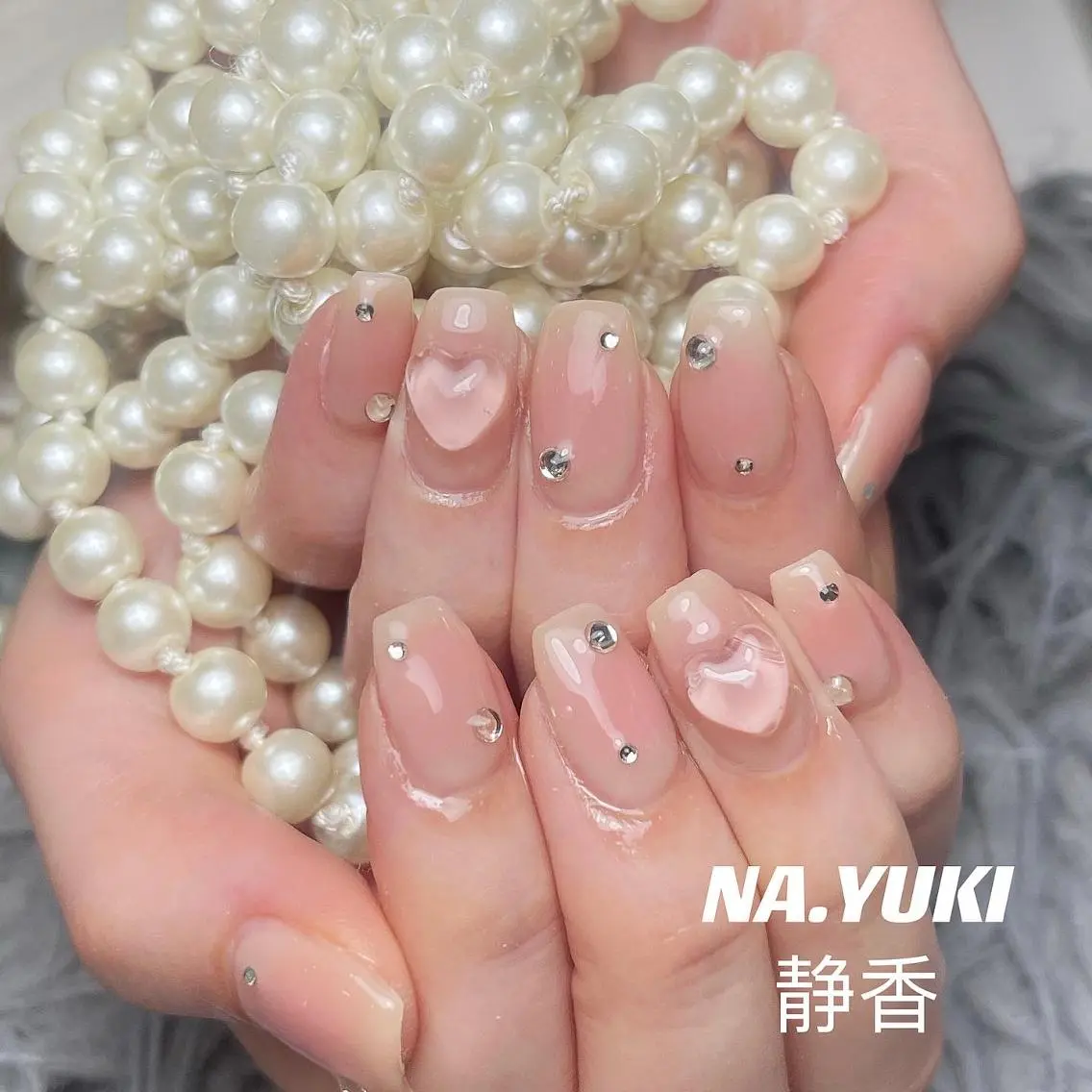ネイル ハート ハンドネイル ハンドケア ナユキNA.YUKI 池袋店のネイルデザイン