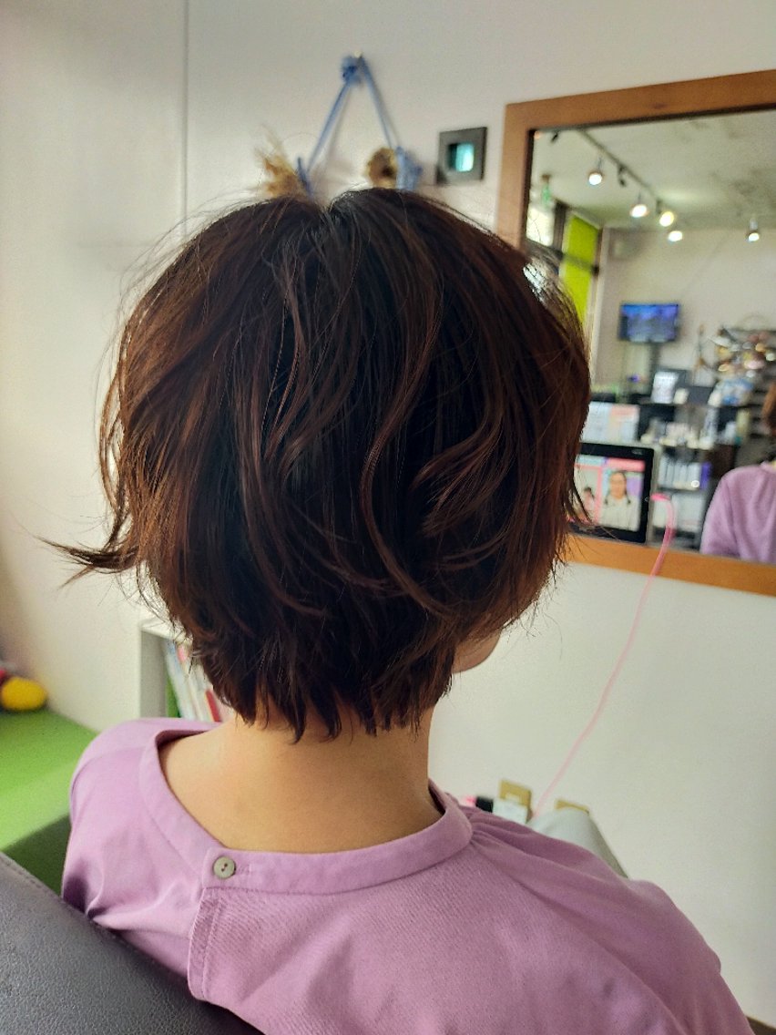 パーマ ショート ショートヘア ニュアンスパーマ カット パーマ トリートメント 大城正樹 Cecil HAIRのヘアスタイル