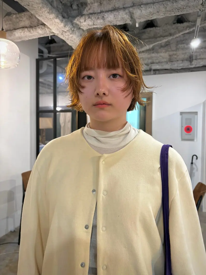 ショート カラー ボブ レイヤーカット カット ヘアカラー yu maのヘアスタイル