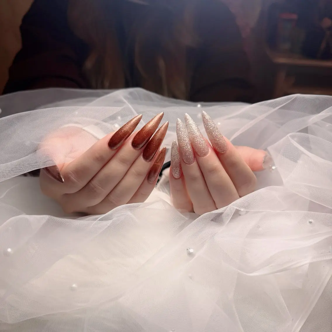 ネイル チークネイル フレンチネイル グラデーション 韓国ネイル マグネットネイル ハンドネイル Hana Nailのネイルデザイン