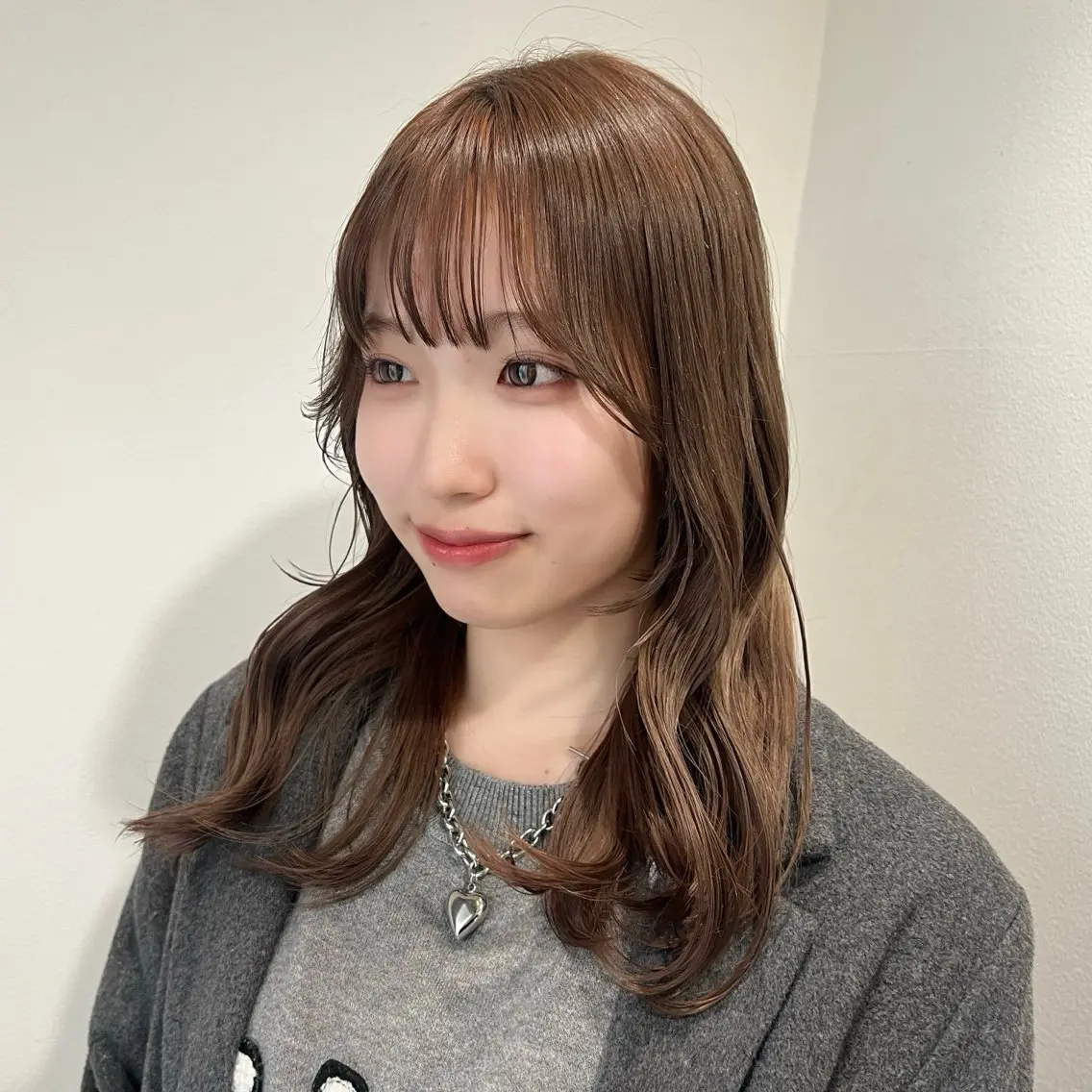 ミディアム カラー 髪質改善/韓国ヘア 顔まわり特化yutoのヘアスタイル