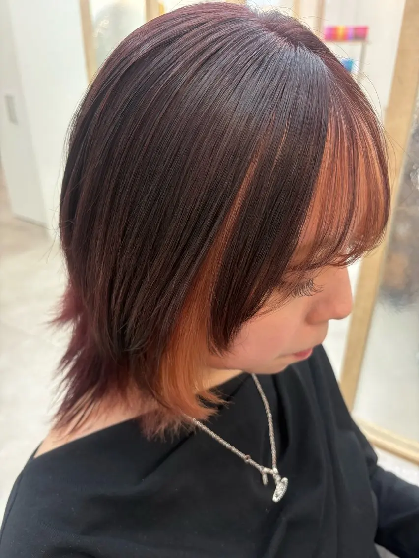 カラー ベージュカラー ピンクカラー ピンクベージュ レッドカラー Haruka ハルカのヘアスタイル