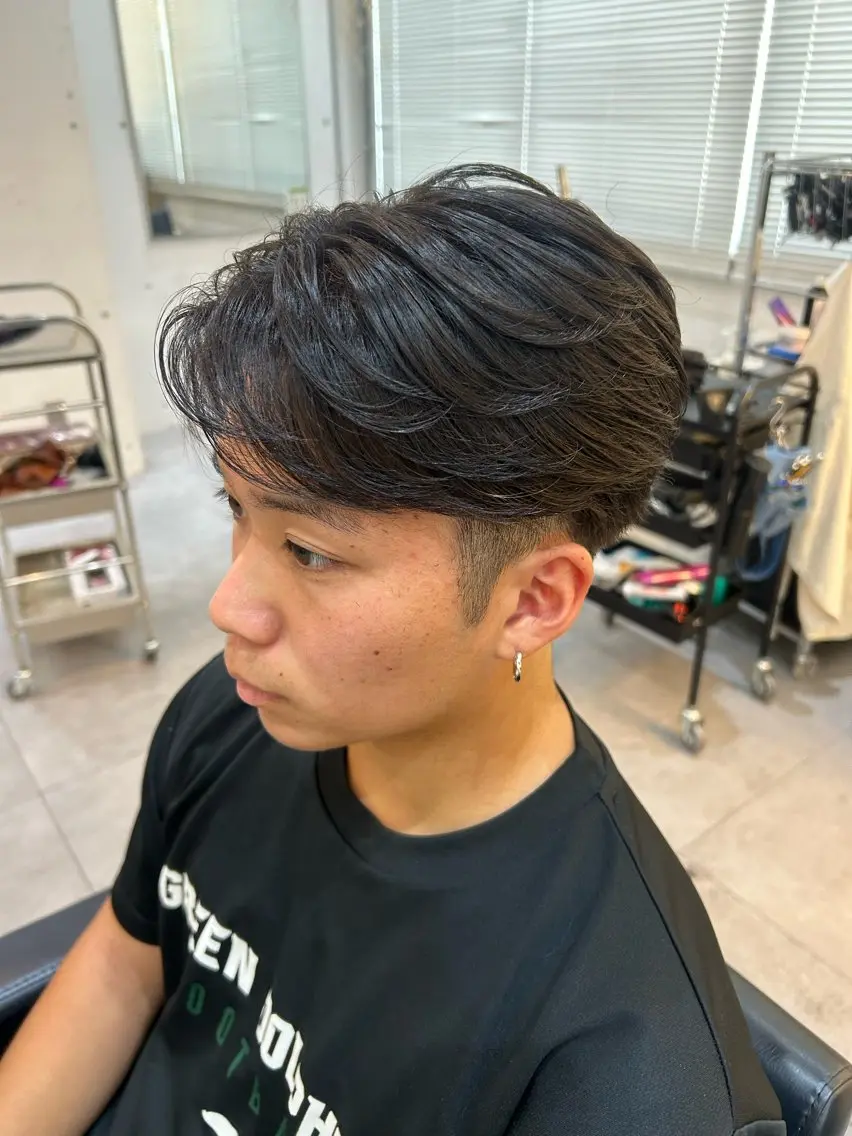人気No.3🪿✂️メンズカット+毛流れパーマ✂️の写真
