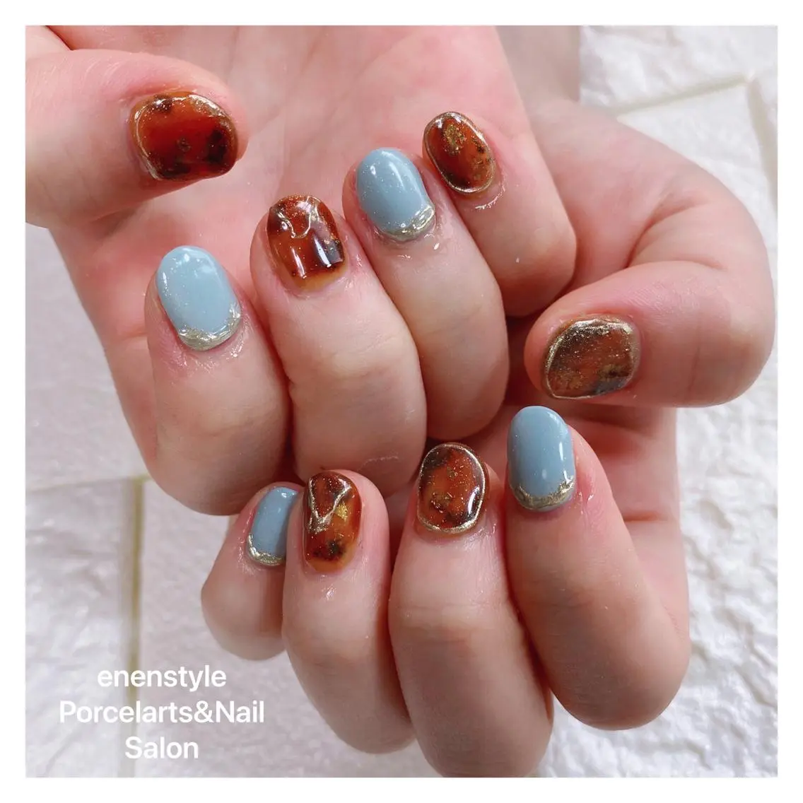 ミディアム ネイル ハンドネイル 🐾enen style 🐾のネイルデザイン