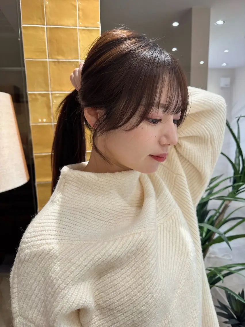 前髪カット+前髪ストレート+超音波クイックトリートメントの写真
