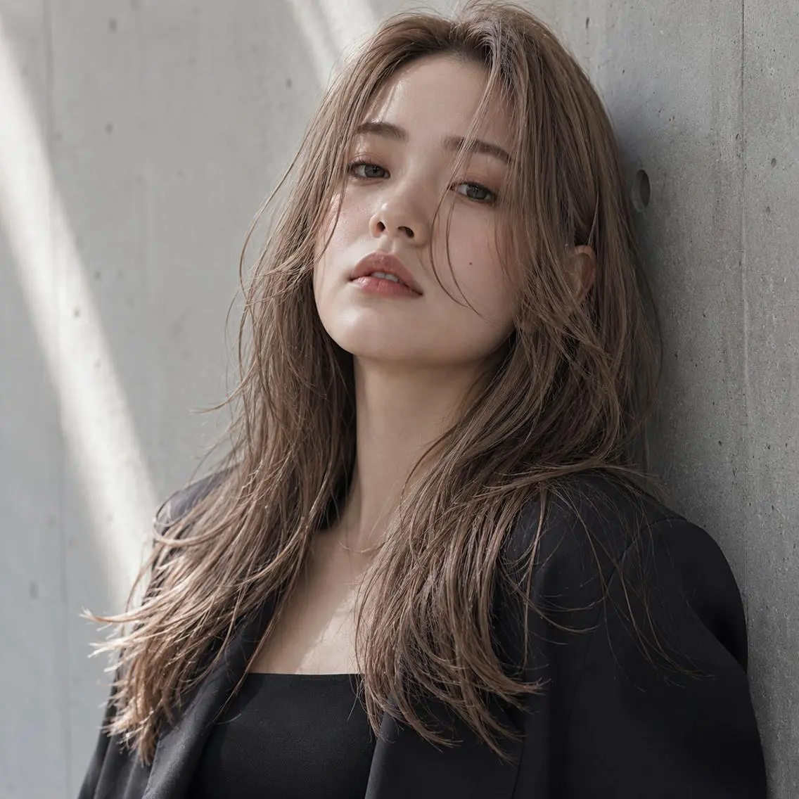 セミロング ヘアカラー 小山 葵衣のヘアスタイル