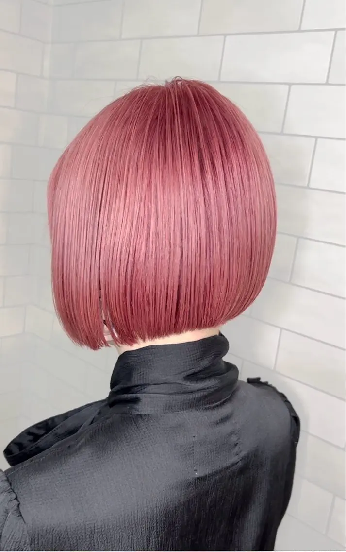 カラー ピンクカラー 平山 海偉のヘアスタイル