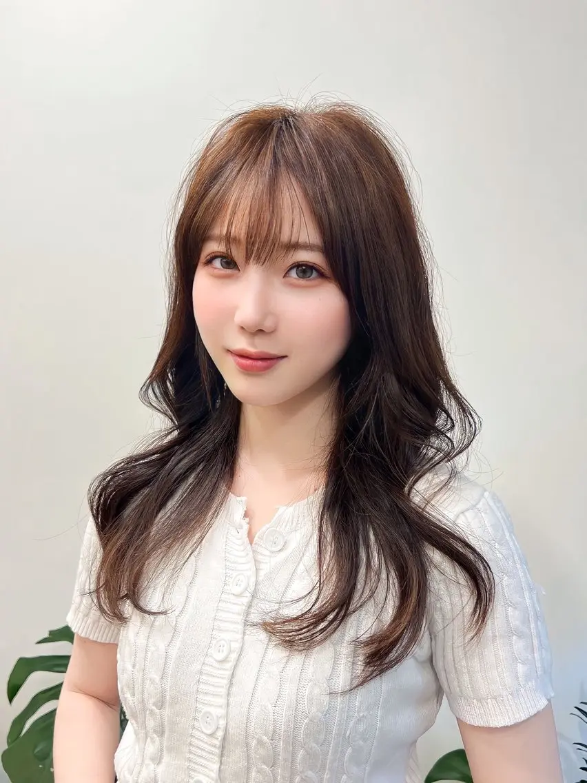 セミロング カラー 渋谷レイヤーカット❌ 縮毛矯正専門/武田涼のヘアスタイル
