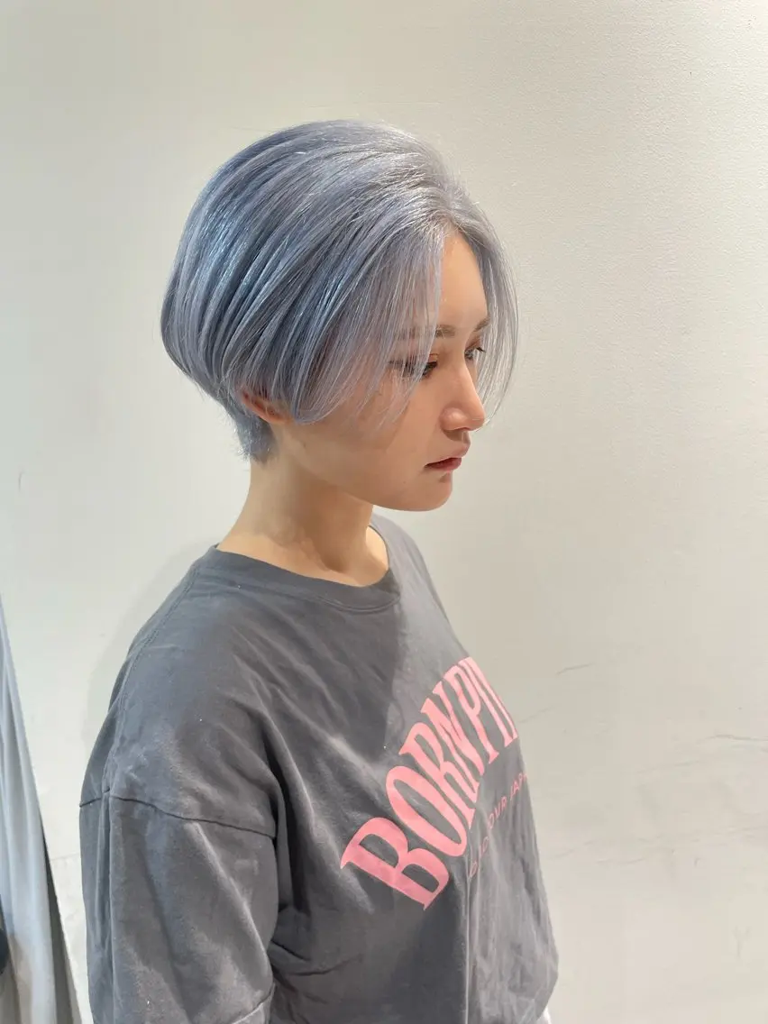 ショート カラー カット ヘアカラー トリートメント ヘアセット 💜ハイトーン💛 マジカルかいちゃんのヘアスタイル