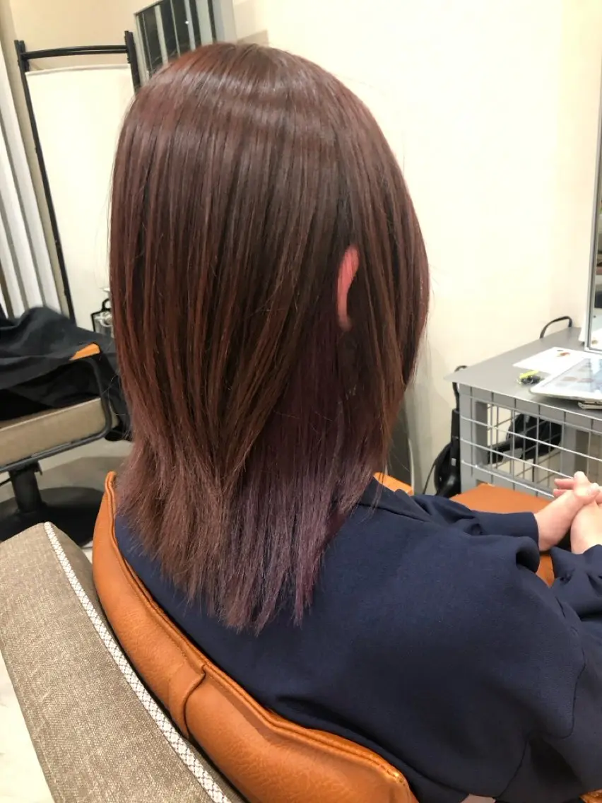 ミディアム パープルカラー 佐々木 政徳のヘアスタイル