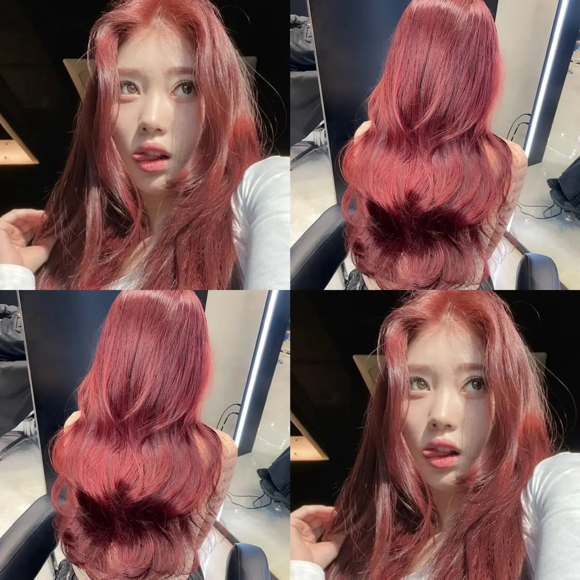 ロング カラー ヘアカラー トリートメント 韓国×ワンホン 艶カラー/ハヅキ🎀のヘアスタイル