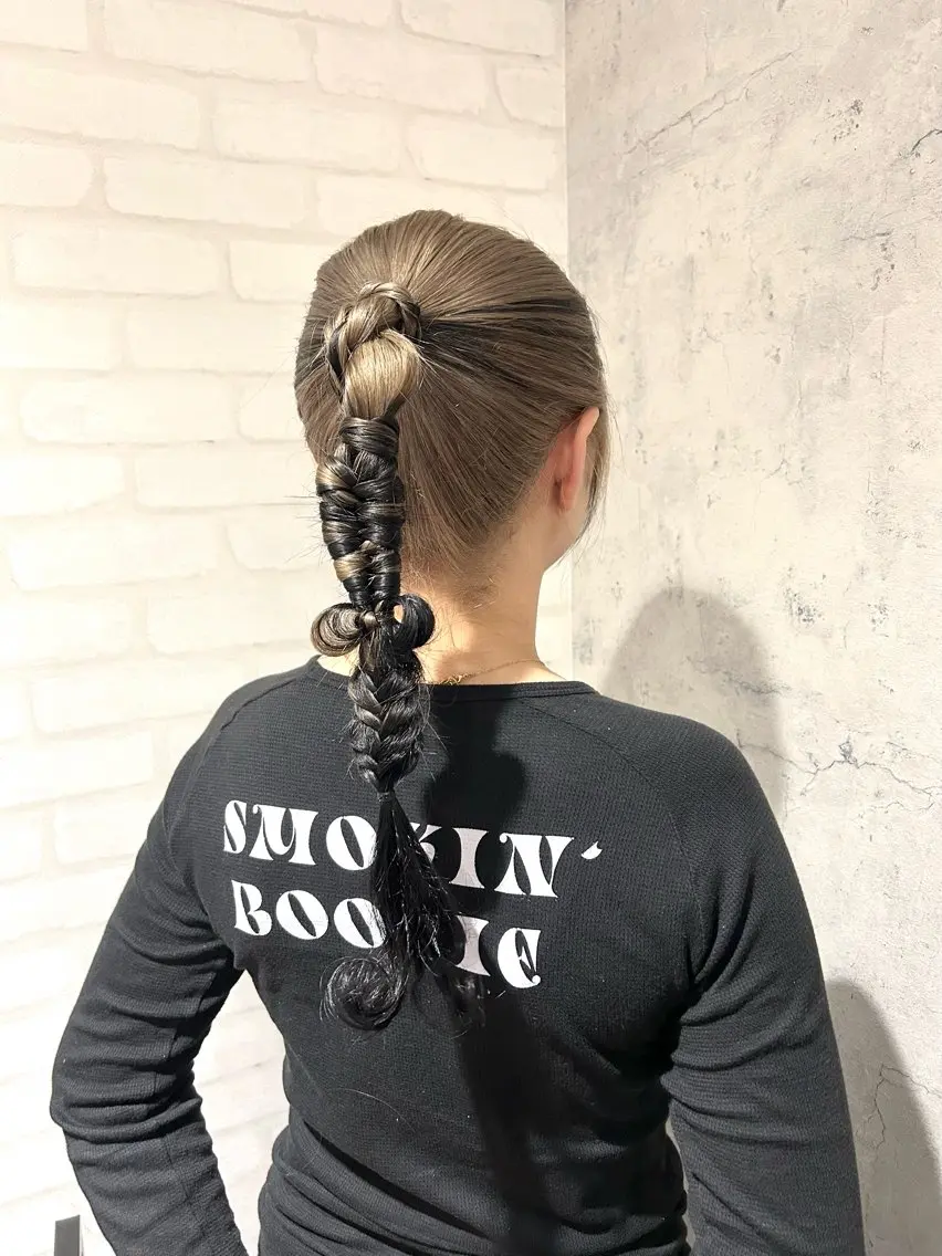 セミロング ヘアアレンジ ポニーテール ヘアセット パーソナルカラー 診断🍀マリンのヘアスタイル