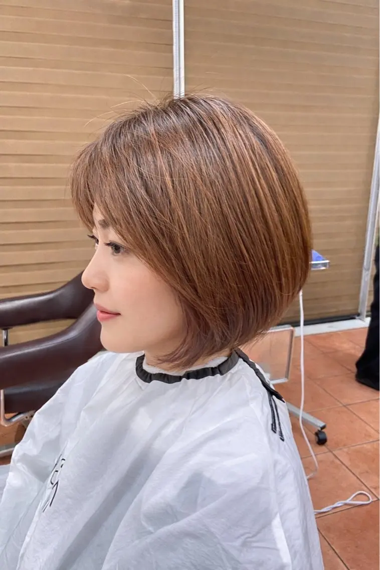 ショート カラー ヘアアレンジ 艶髪🪄透明感カラー 井戸大喜のヘアスタイル