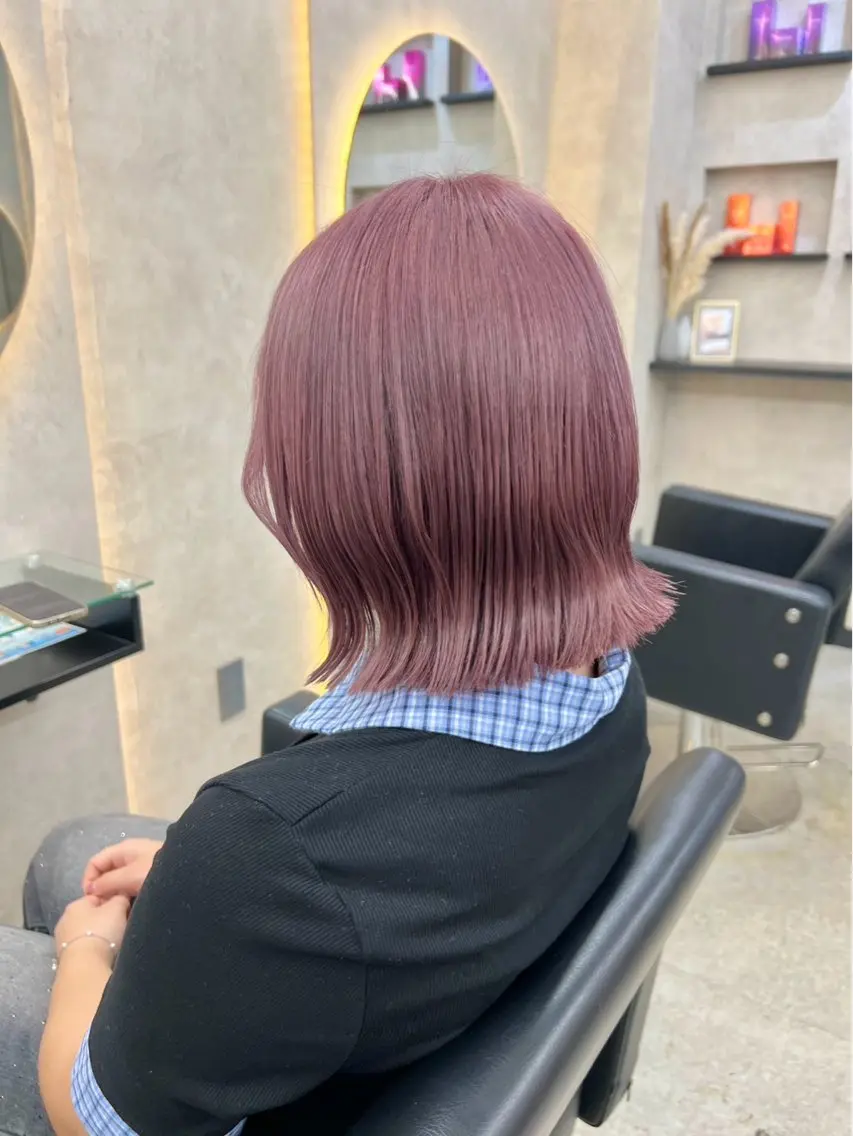 ミディアム カラー ブリーチ ダブルカラー カット ヘアカラー ケアブリーチ🌺 透明感🪽‪とわのヘアスタイル
