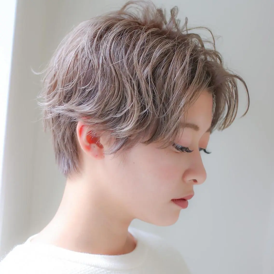 ショート カラー パーマ ハンサムショート ショートヘア Lond re Maison.原宿のヘアスタイル