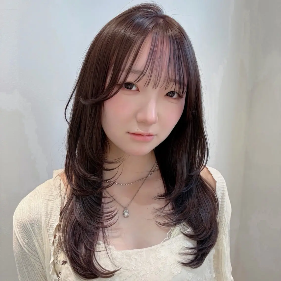 ロング カラー カット ヘアカラー トリートメント ハッシュカット/レイ ヤー/🌟チャンのヘアスタイル