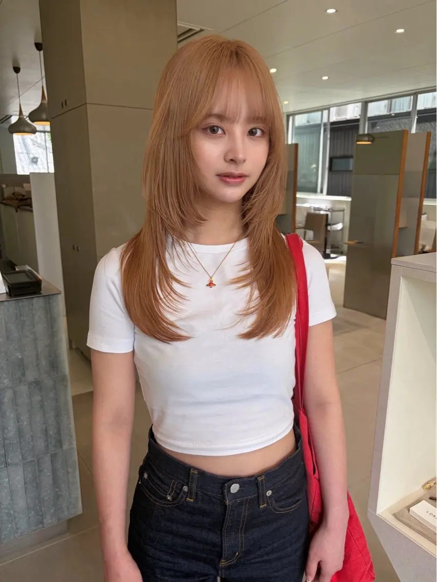 セミロング カラー ベージュカラー ヘアカラー カラーモデル/ wakana🫐💟のヘアスタイル