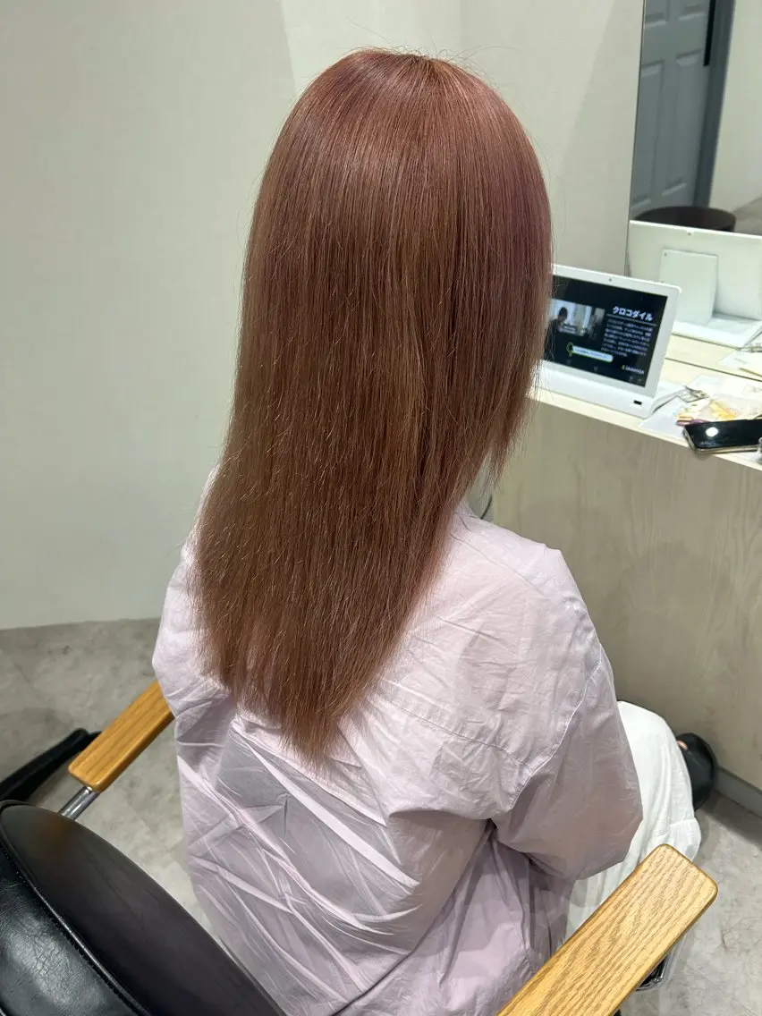 ミディアム カラー ヘアアレンジ ブリーチ カット ヘアカラー ボブ /ニュアンス/ satomi🧸💖のヘアスタイル