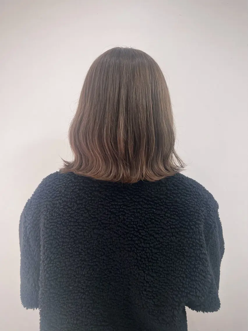 ミディアム カラー ヘアカラー トリートメント ルプラボウ/ 聖花/透明感カラーのヘアスタイル