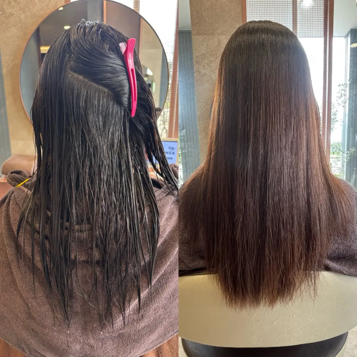 ロング 縮毛矯正 縮毛矯正 新酒 麗都のヘアスタイル