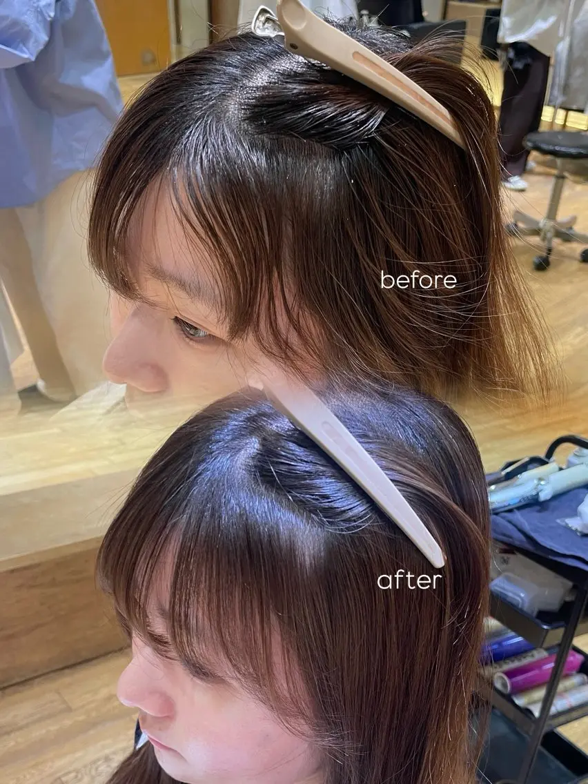 ロング パーマ パーマ 縮毛矯正 縮毛矯正/レイヤー 🌙児玉光瑠のヘアスタイル