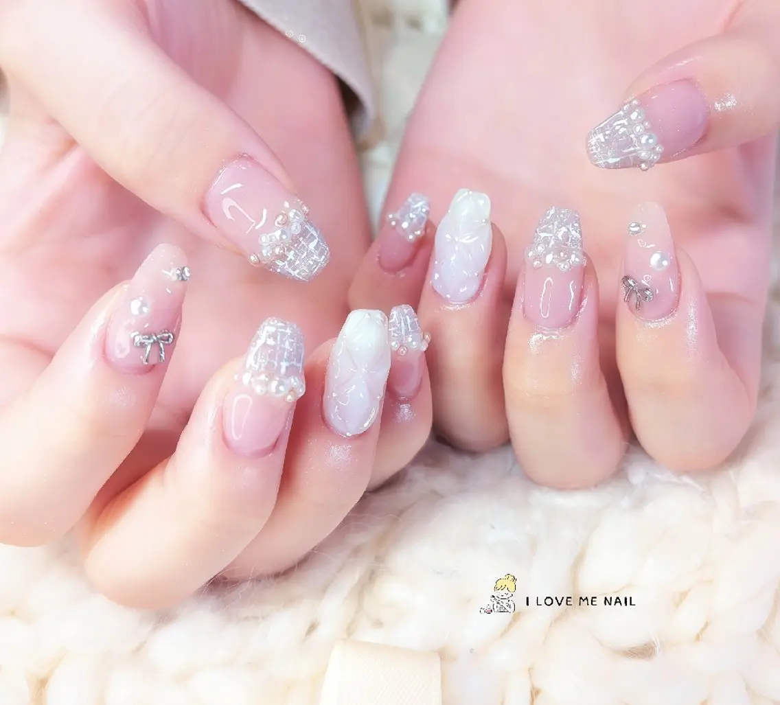 ネイル 長さ出し ジェルネイル 韓国ネイル マグネットネイル ニュアンスネイル ハンドネイル I LOVE ME NAIL.。.:*♡のネイルデザイン