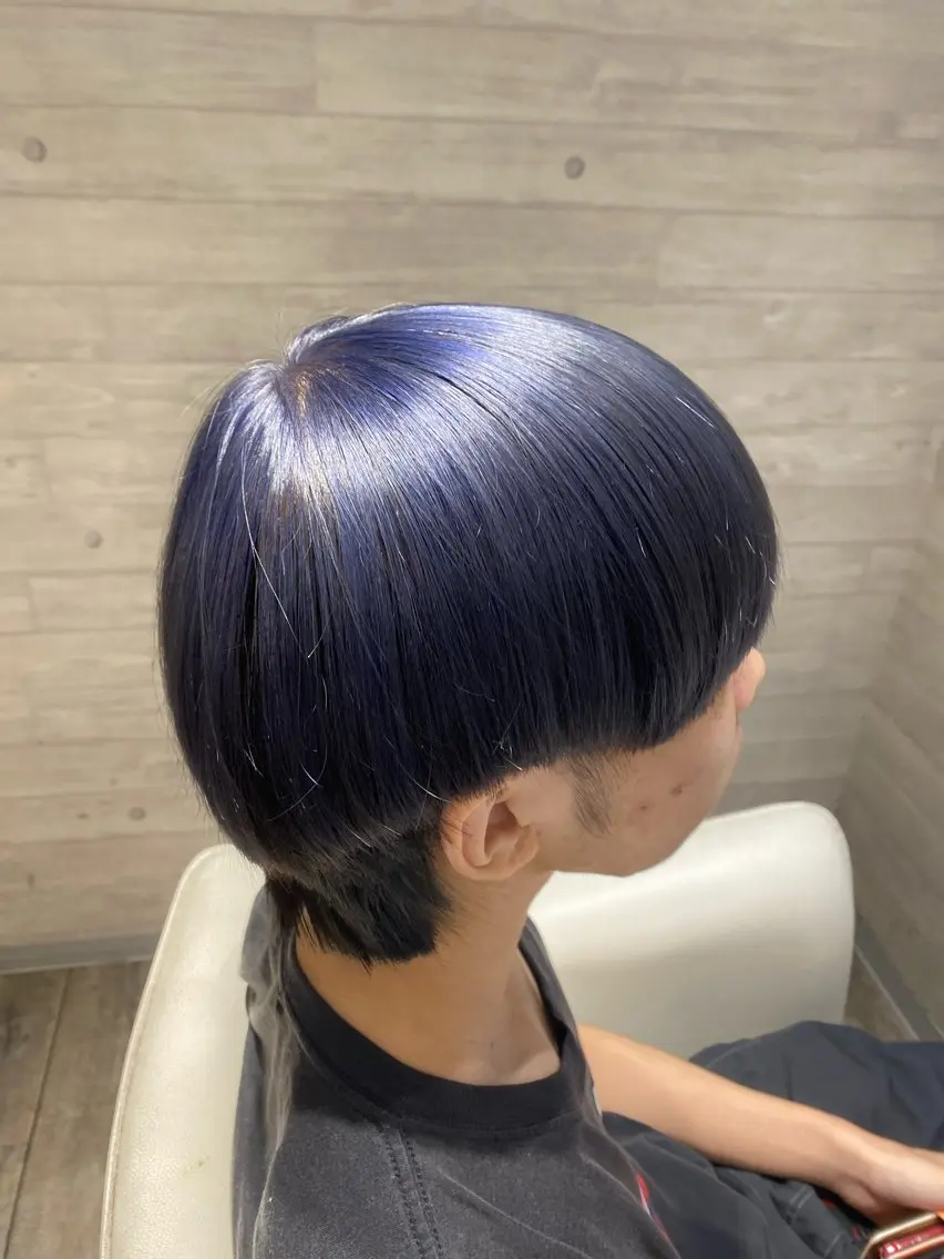 カラー メンズ ブルーカラー ネイビーカラー 🦋ハイトーン特化 🦋‪Nozomiのヘアスタイル