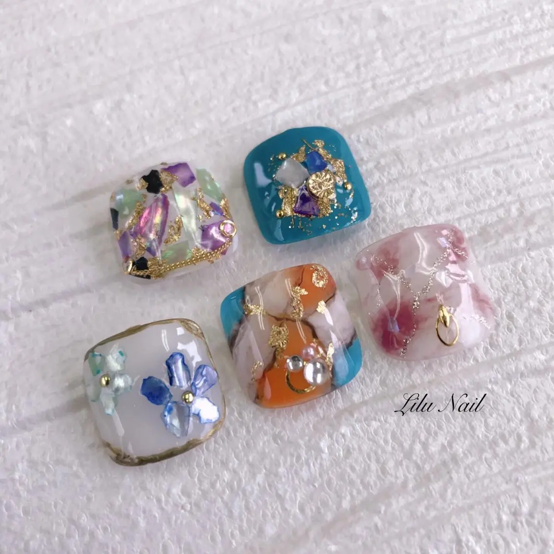 ネイル フットネイル モチの良さ◉ フィルインネイル♡のネイルデザイン