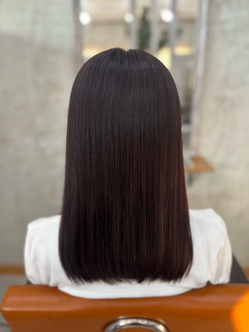 セミロング カラー ブラウンカラー ピンクカラー ピンクブラウン Misaki ミサキのヘアスタイル