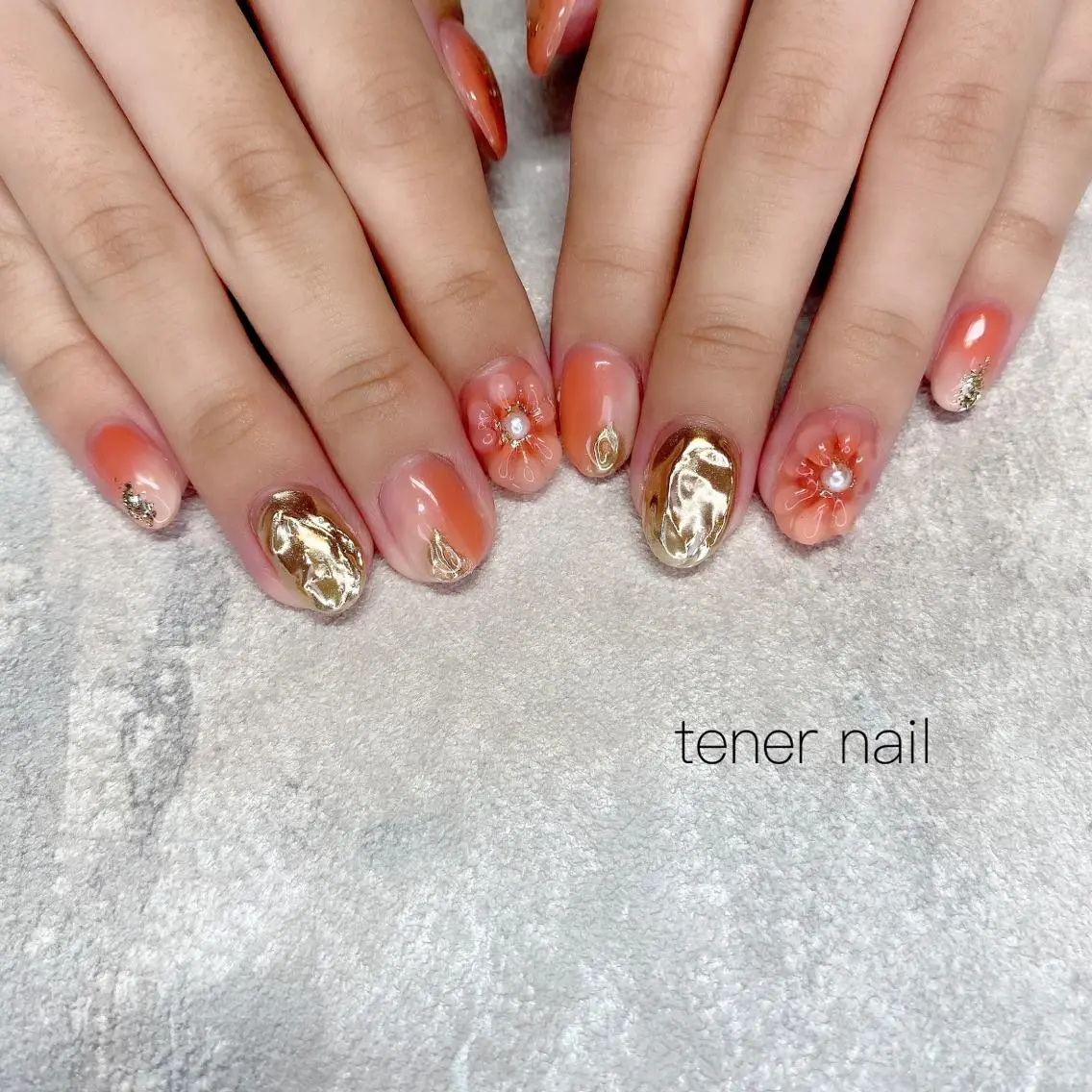 ネイル フラワーネイル ぷっくりネイル テネルネイル tener nailのネイルデザイン