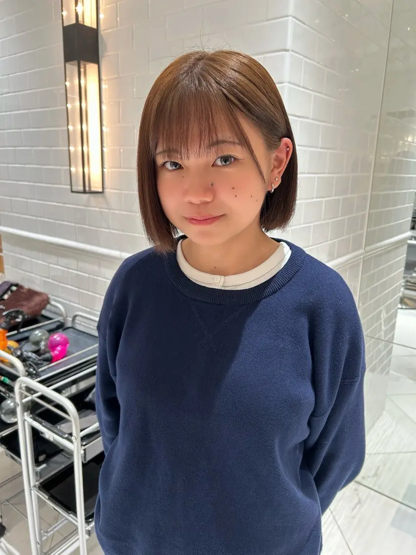 ショート カラー ベージュカラー 透明感カラー ヘーゼル Manaka ☺︎のヘアスタイル