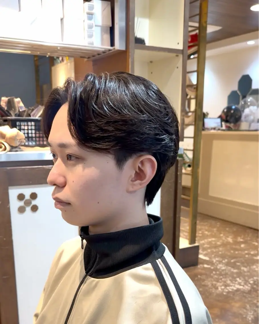 メンズ カット パーマ 原田 黎也のヘアスタイル
