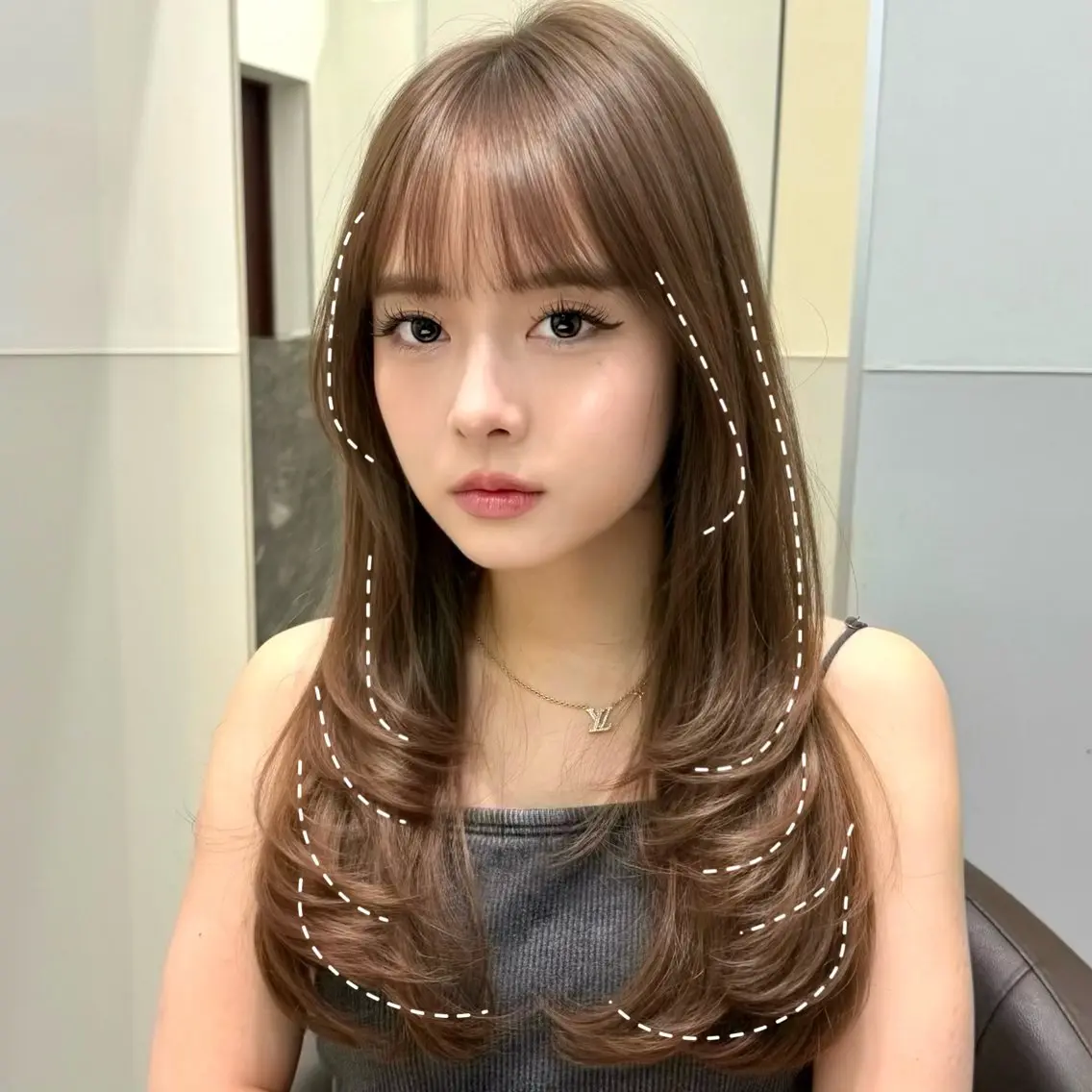 セミロング カット ヘアカラー トリートメント ️🫧レイヤーカット /れいか️️🫧のヘアスタイル