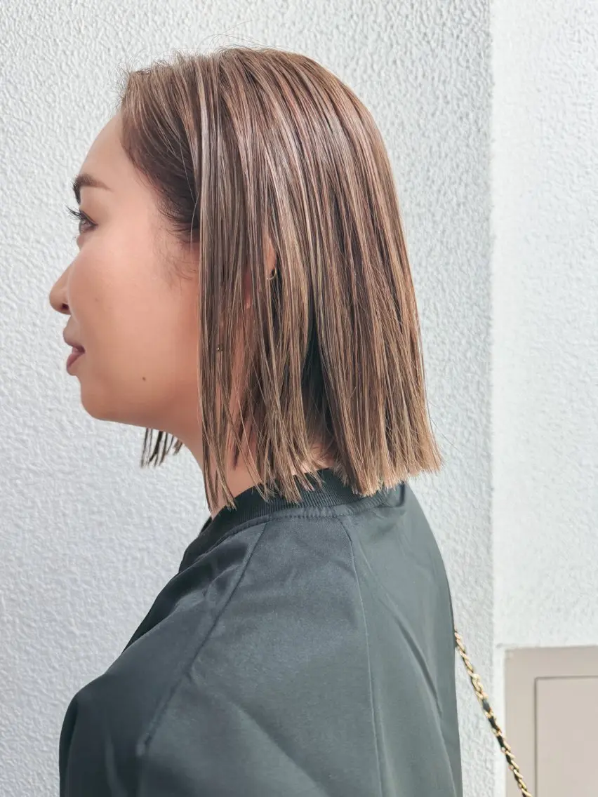 ショート カラー ベージュカラー ハイライトカラー ハイライト 縮毛矯正 当日予約🆗✂︎ ウエモト タクのヘアスタイル