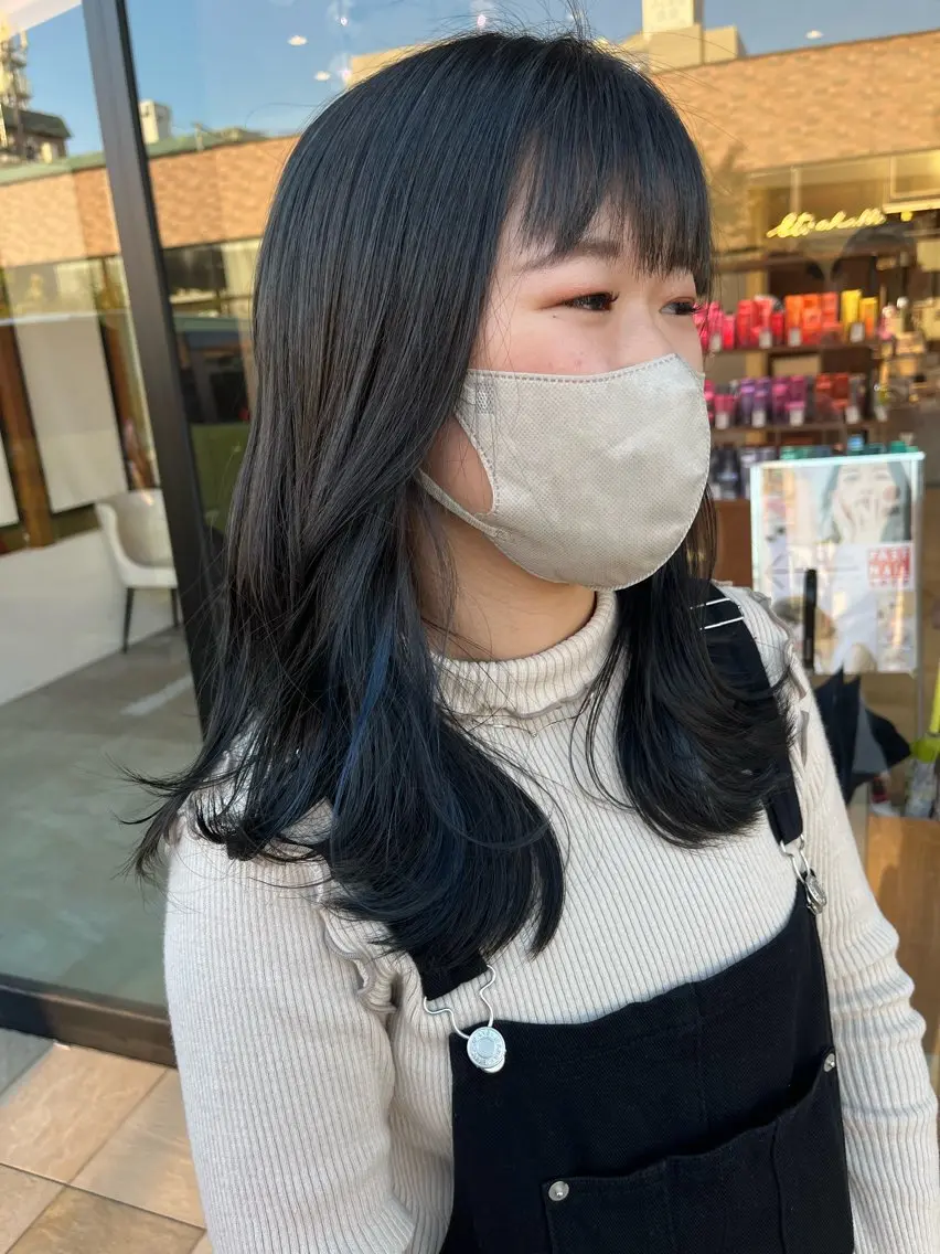 ロング カラー ブリーチ 透明感カラー ブリーチなしカラー 角田 琉希也のヘアスタイル