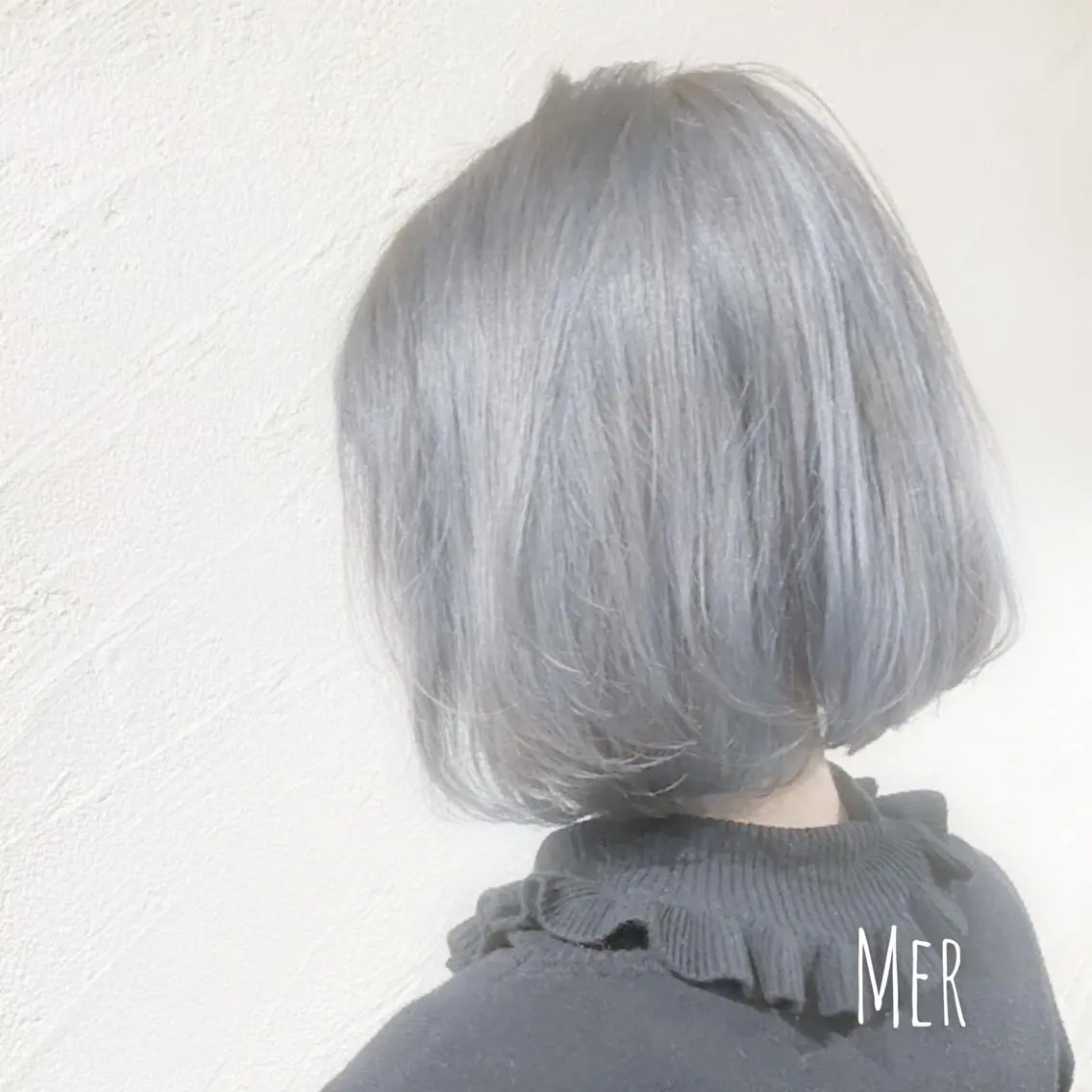 ショート カラー アッシュ シルバー シルバーアッシュ Ｍｅｒ 山崎 えりかのヘアスタイル