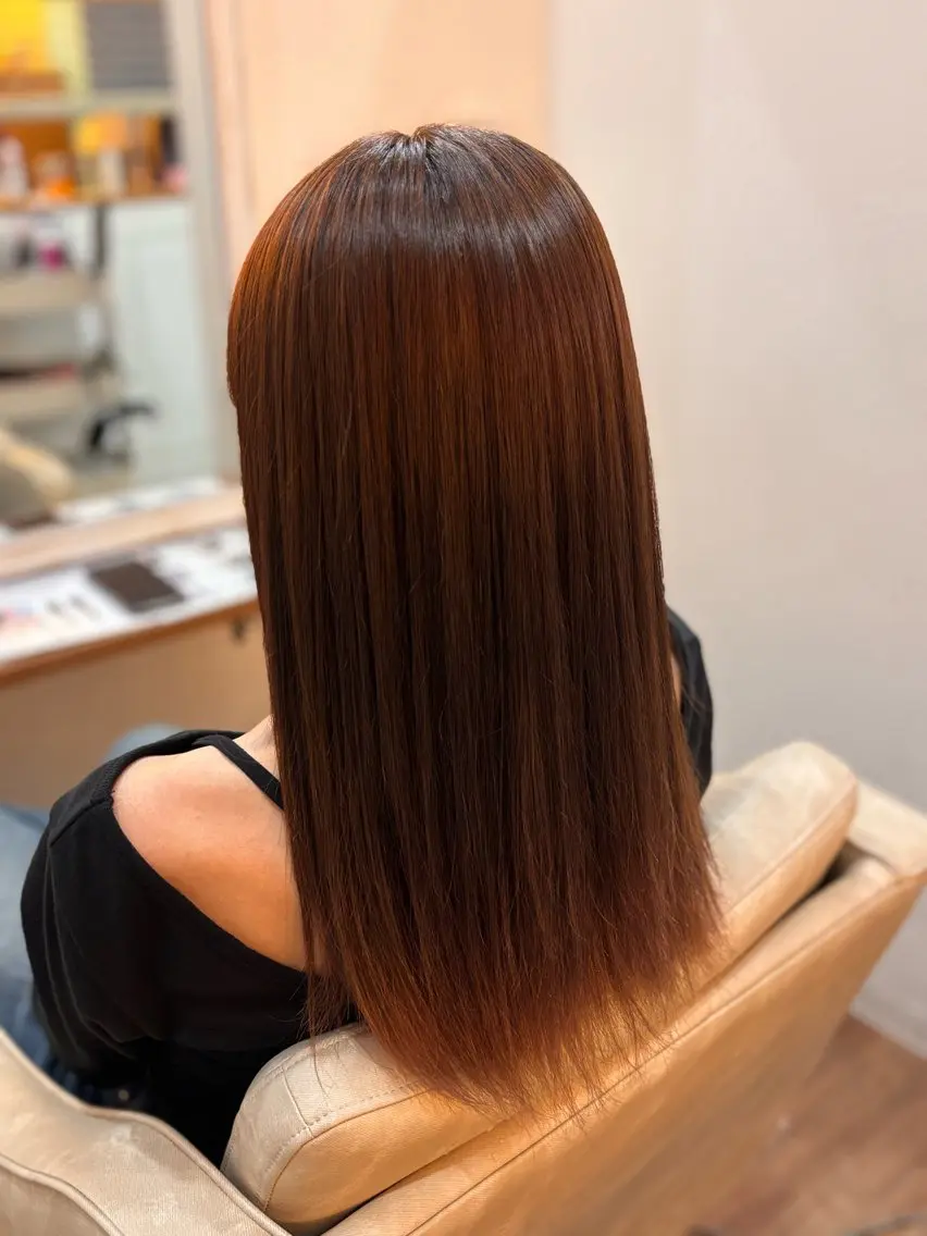 セミロング カット 縮毛矯正 トリートメント 永井大樹✨ 透明感カラー✨のヘアスタイル