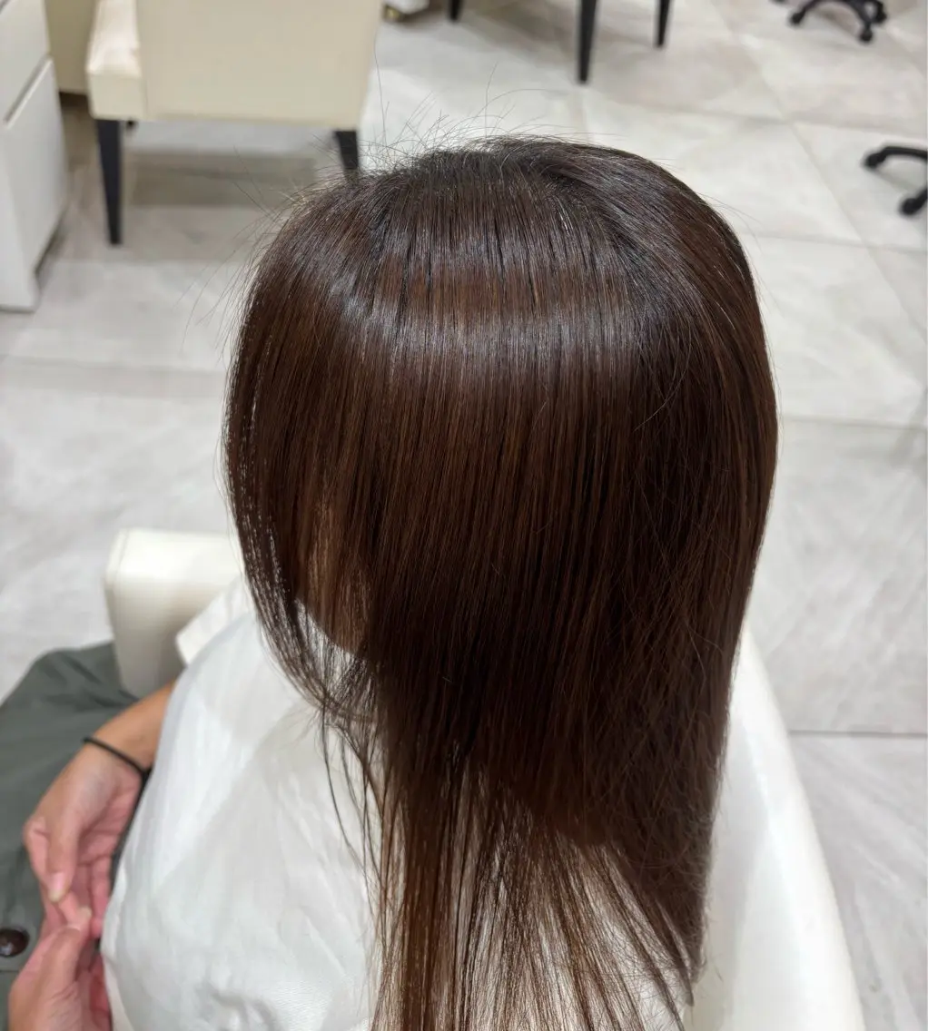 ロング 縮毛矯正 縮毛矯正 間島 叶のヘアスタイル