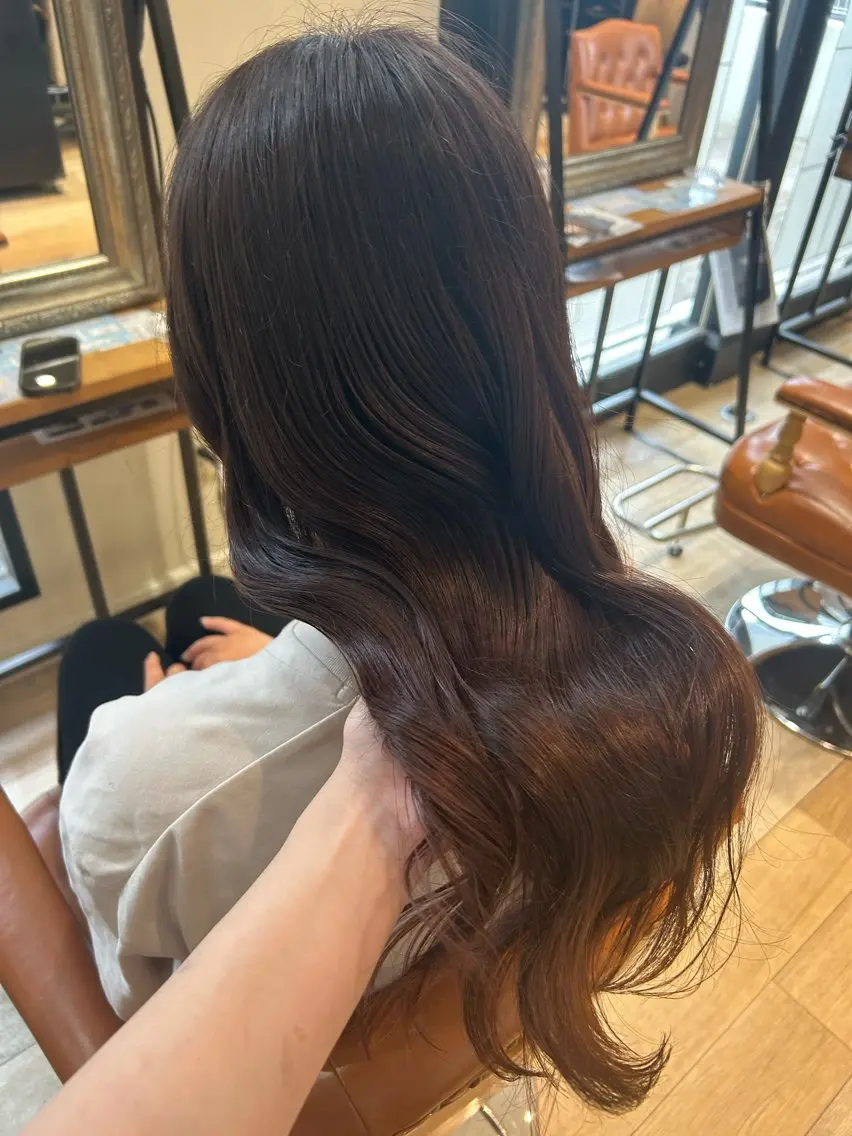 ロング カラー ヘアカラー 松尾 遥花のヘアスタイル