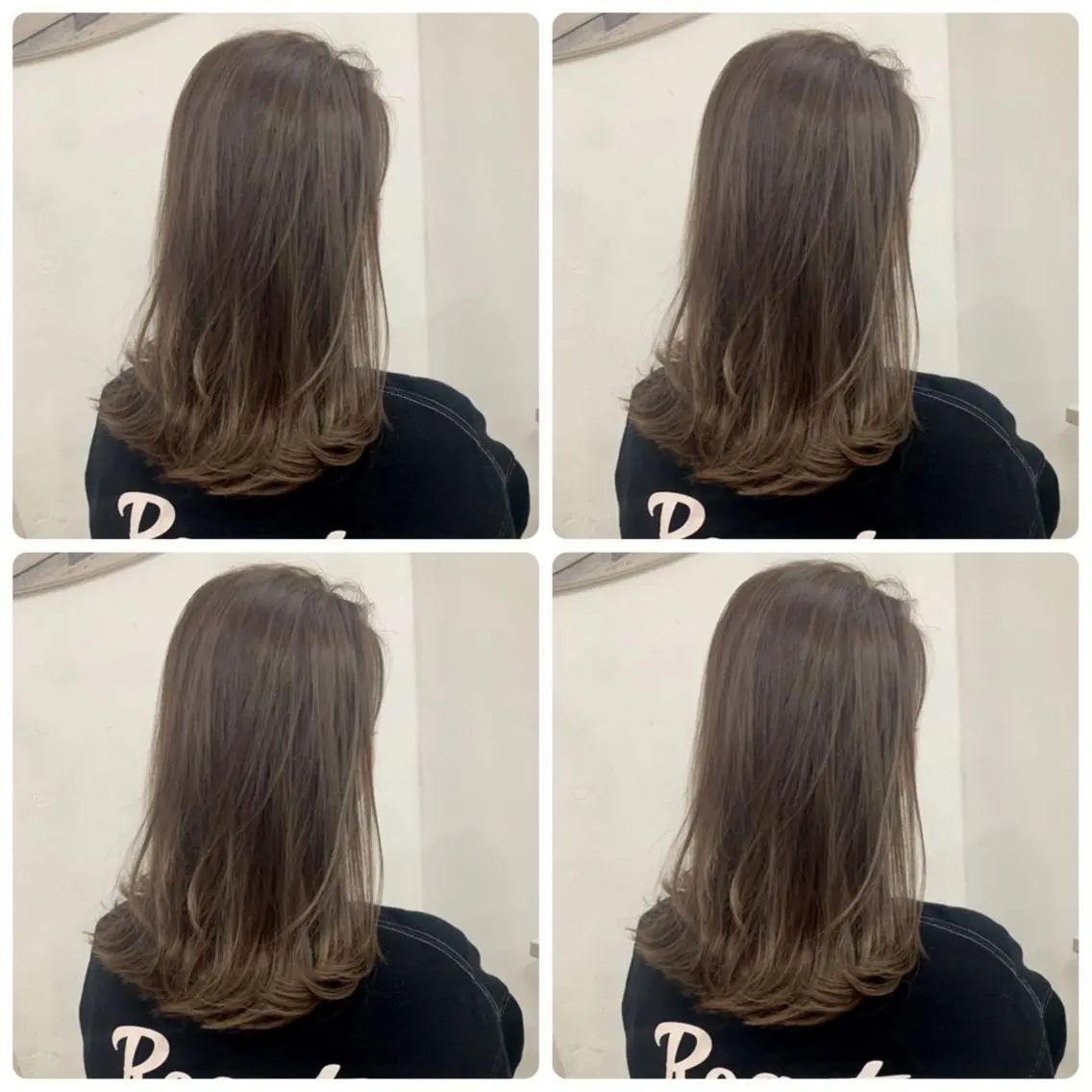 セミロング カラー カット ヘアカラー 京都大人女性ショート 徒歩1分/秋山のヘアスタイル