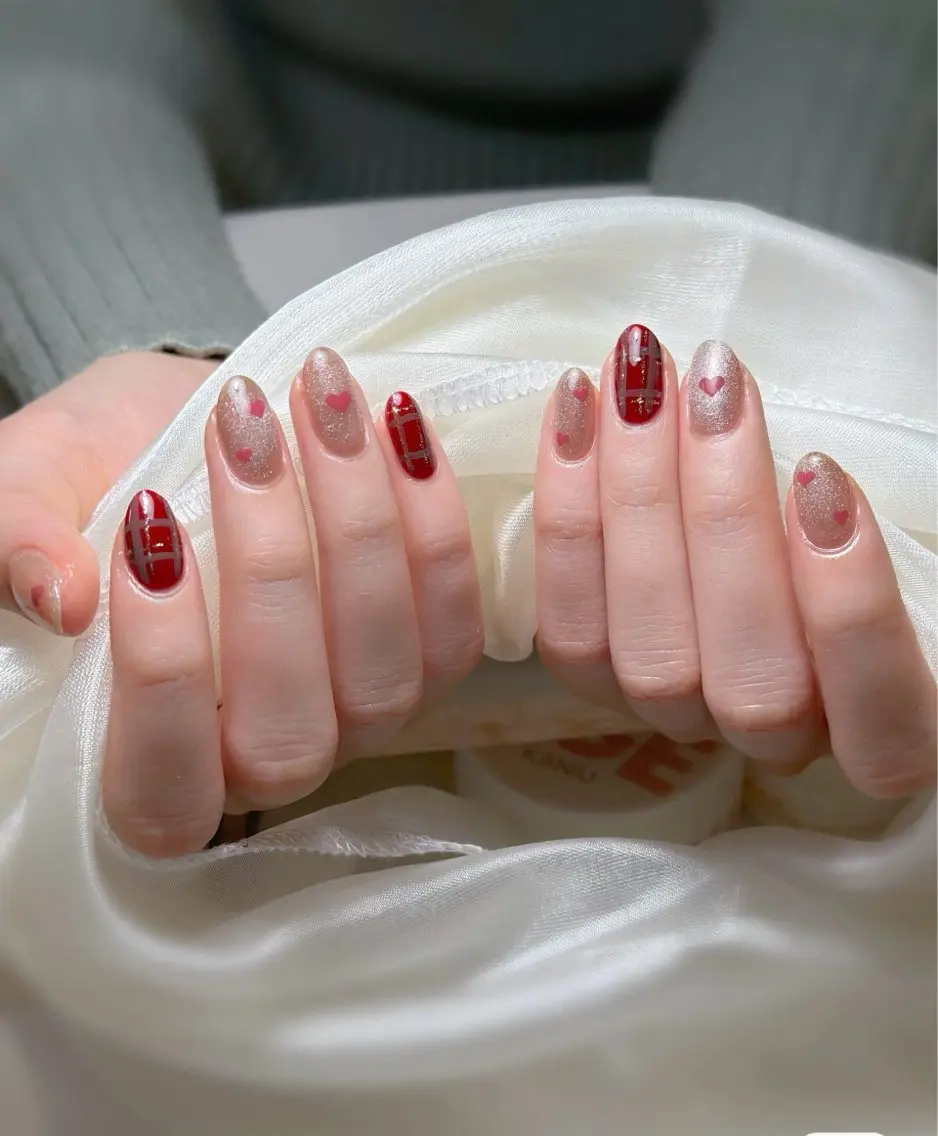ネイル ハート 持ち込み ハンドネイル LUNE NAIL 【NEW OPEN】のネイルデザイン