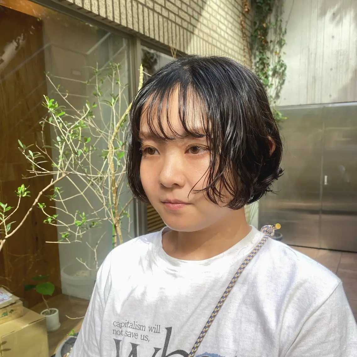 ショート カット パーマ 大人可愛い♡コテ巻き パーマ🌼杉田 萌恵のヘアスタイル