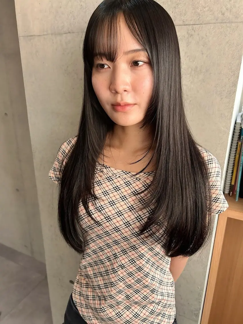 【扱いやすいストレート🫧‪】小顔似合わせカット+縮毛矯正+TR￥12000の写真