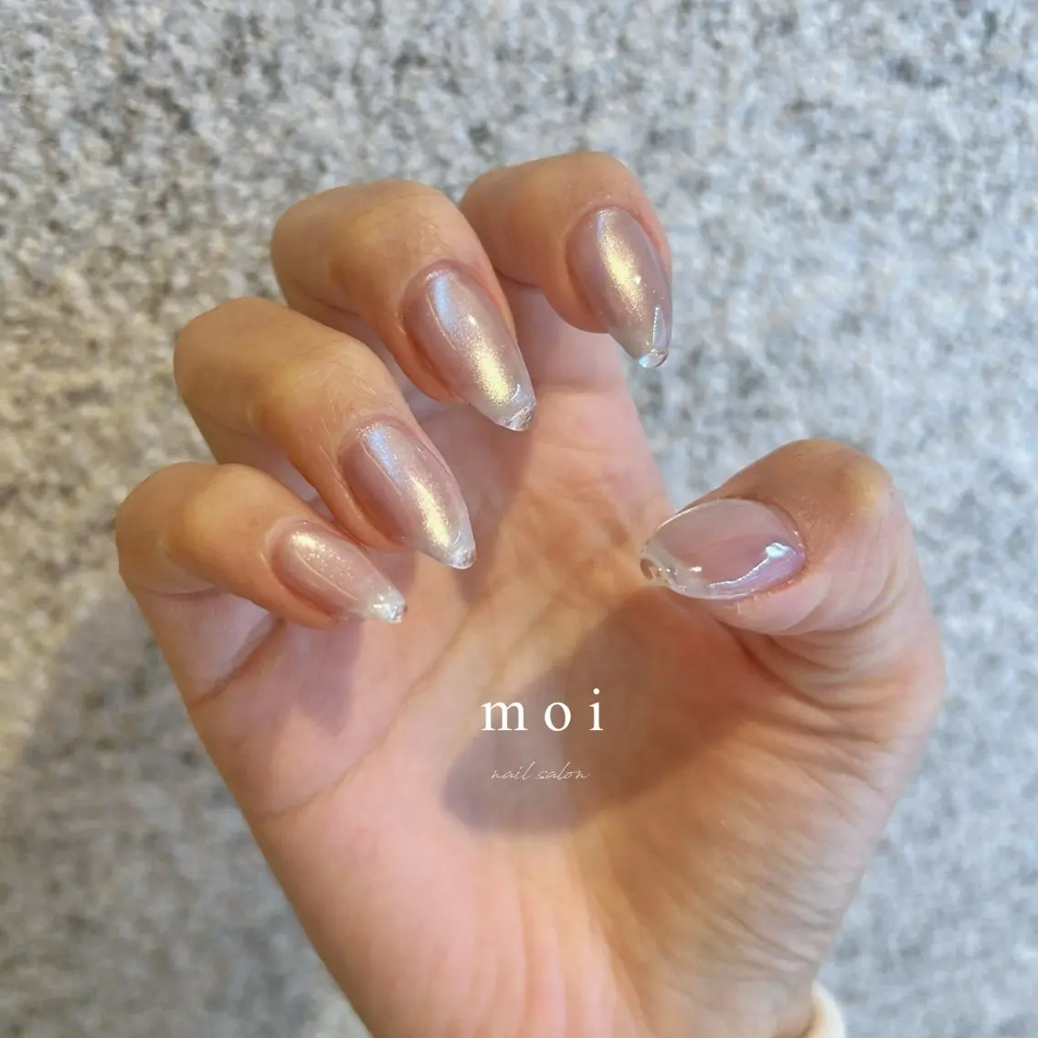 ネイル クリアネイル マグネットネイル nail salon moiのネイルデザイン